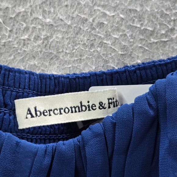 Abercrombie & Fitch Women Dress LT Blue Babydoll Mini Puff Sleeve - Picture 8 of 9